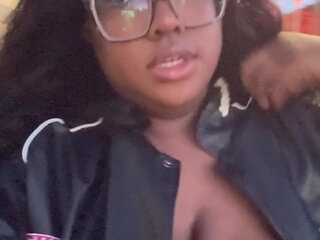 Huge tits outside almost caught+ walking around