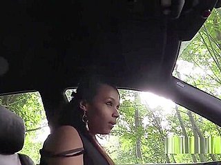 Fake police officer gets blowjob from ebony