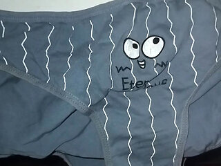 I jerk off and cumshot on my stepmom's and stepsister's panties and bras compilation