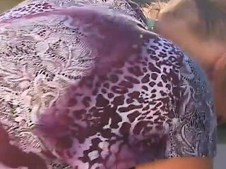 Busty woman pleasing her man