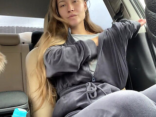 Real Orgasm. Masturbation in Car!