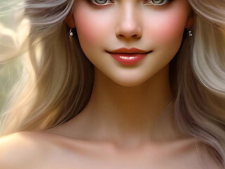 Ai Artistic Nude - Beautiful Woman Holding Hellebore with Charcoal-smoke Diamond Jewelry