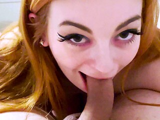 Small tit tan amateur gives a blowjob
