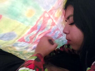 My princess milks me under the covers and then I put it in her in 4