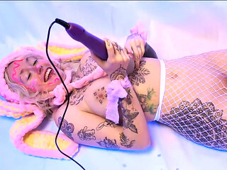 Captured Easter Bunny Plays with Toys & Lays Eggs