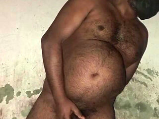 Desi Indian guy calms his dick by masturbating