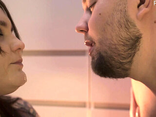 Russian MILF Polly Sweet Pegging & Cum Kiss Close Up - BBW Femdom Strapon JOI