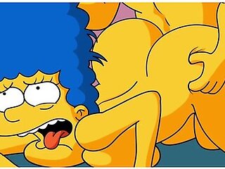 The Simpsons Flanders Fucking Marge Creampie Video With Car Toon And Marge Simpson