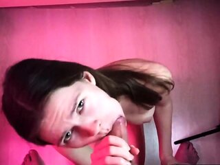 Russian Teen Babe Sucks Like a Pro