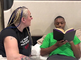 Livie Blainn Milks Cory Strokes While Reading