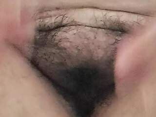 hairy fat pussy of mature milf