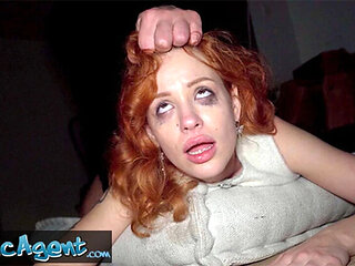 Ginger Redhead Mia Stone Squirts on Big Cock - Public Agent POV