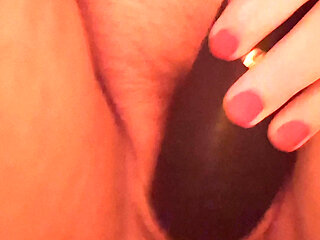 Hairy bbw pussy play close up clip - clit sucker toy