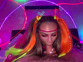 Busty Rave Beauty Essie Gotback Gets Her Pussy Eaten By The DJ!