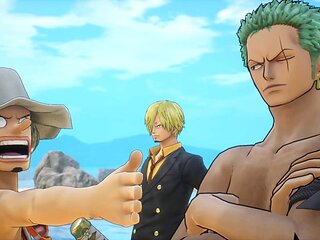 One Piece hentai adventure featuring Nami and Luffy in a wild sex game