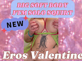 Big Soft Hairy Body: Ftm Solo Squirt & Titty Play