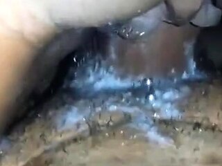 Ebony Amateur with Big Natural Tits Gets a POV Creampie