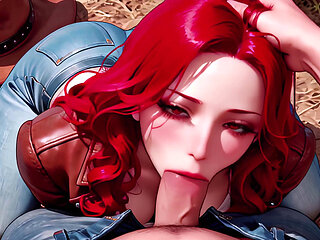 Busty Redhead Cowgirl in Leather: Outdoor Farm POV [premium]