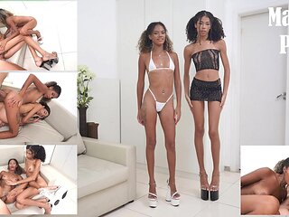 2 Very Slim Brazilians Cuties, Ob Honey & Karina Rose Fucked