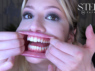 Perfect Natural Teeth Fetish Show All Teeth Including Wisdom Teeth