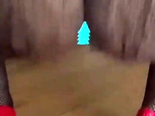 Walking Around in Sexy Fishnet Bodysuit Vibratoring Butt Plug Deep in My Ass