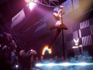 Evelyn Parker Shows off Her Stunning Body in a Captivating Pole Dance Performance (cyberpunk 2077)