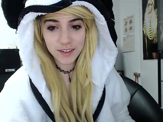 Curly Blonde Teen Records Solo Dildo Masturbation More at