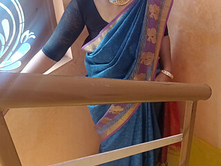 Cheating Housewife romance in stairs