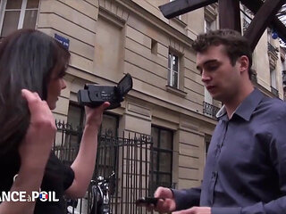 Hot brunette makes sex tape with horny young prick