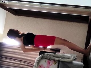 Skinny brunette amateurs dp solo