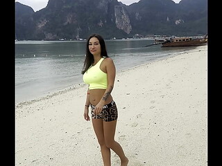 Beautiful Monika Fox In Green Top In Tropics (Free)