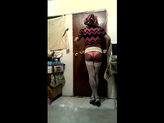 Joselynne Crossdresser Dress With Big Ass Webcam In High Heels And Stockigs Part One