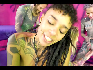 big ALTPORN ANAL group sex - tattoo TEEN crazy ORGY with ANAL GAPE, ATM, deepthroat, sloppy bj
