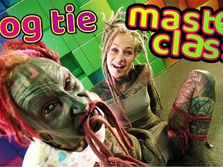 Funny Petite's shibari bondage video