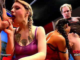 Teen Bukkake Gangbang - Cute Girls Fash & Anna Share Cum Facial GGG