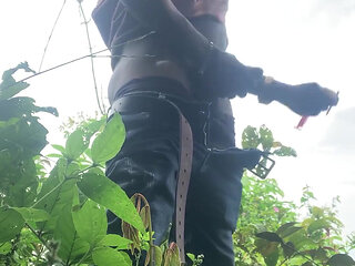 Quick Cum After a Long Walk in the Woods