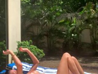 Sunbathing outside: Amateur, Homemade  Toy Porn