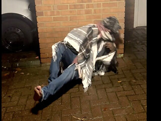 Rough dosser hobo gets lucky