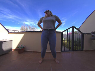 Desperate Outdoor Jeans Wetting Pee