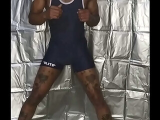 Exercising wrestling Singlet (NO FAP)