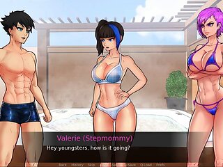 Confined goddesses gameplay featuring big boobed stepmothers