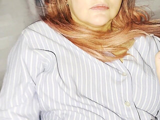 A Long-awaited Meeting with My Stepmother. After a Long Separation, I Came on Her Panties!