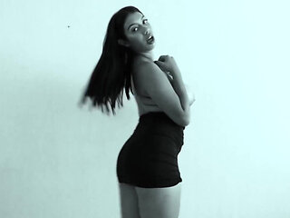 Busty Latina Flashing Ass