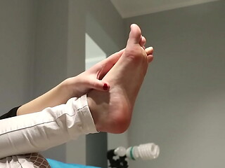 Feet Playing during watching Tv