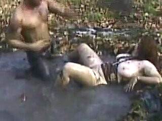 Busty Horny MILF Have Sex in the Muddy Forest