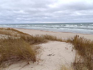 On the beach in winter. I remember the time spent here in summer.