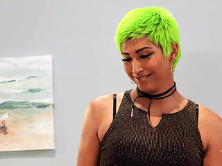 TRANS ANGELS - Pierce Paris Cums On Pixi Lust's Feet, Then Tastes His Own Cum From Them