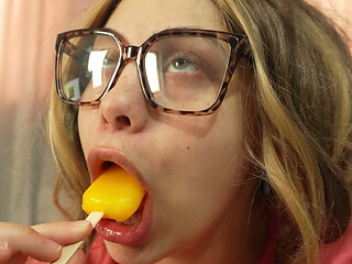 Indian Stepsister Sucks Ice Cream and Loves Sucking It Because It's Like Sucking Dick, but Not Because the Ice Cream