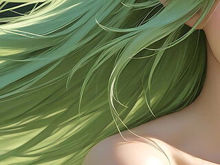 Lustrender Slideshow: Beautiful Nude Elf Woman Flowing Hair Art - Ai Video