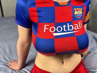 Barcelona Cheerleader's Big Tits Fucked Hard by a Fan Dick
